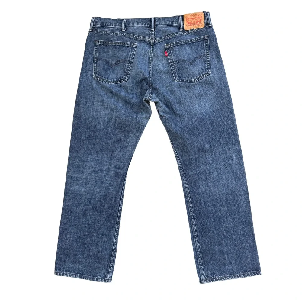 Levi's 514 Straight Fit 40x32 Jeans Men's Blue Denim Rare Blank R Red Tab ®